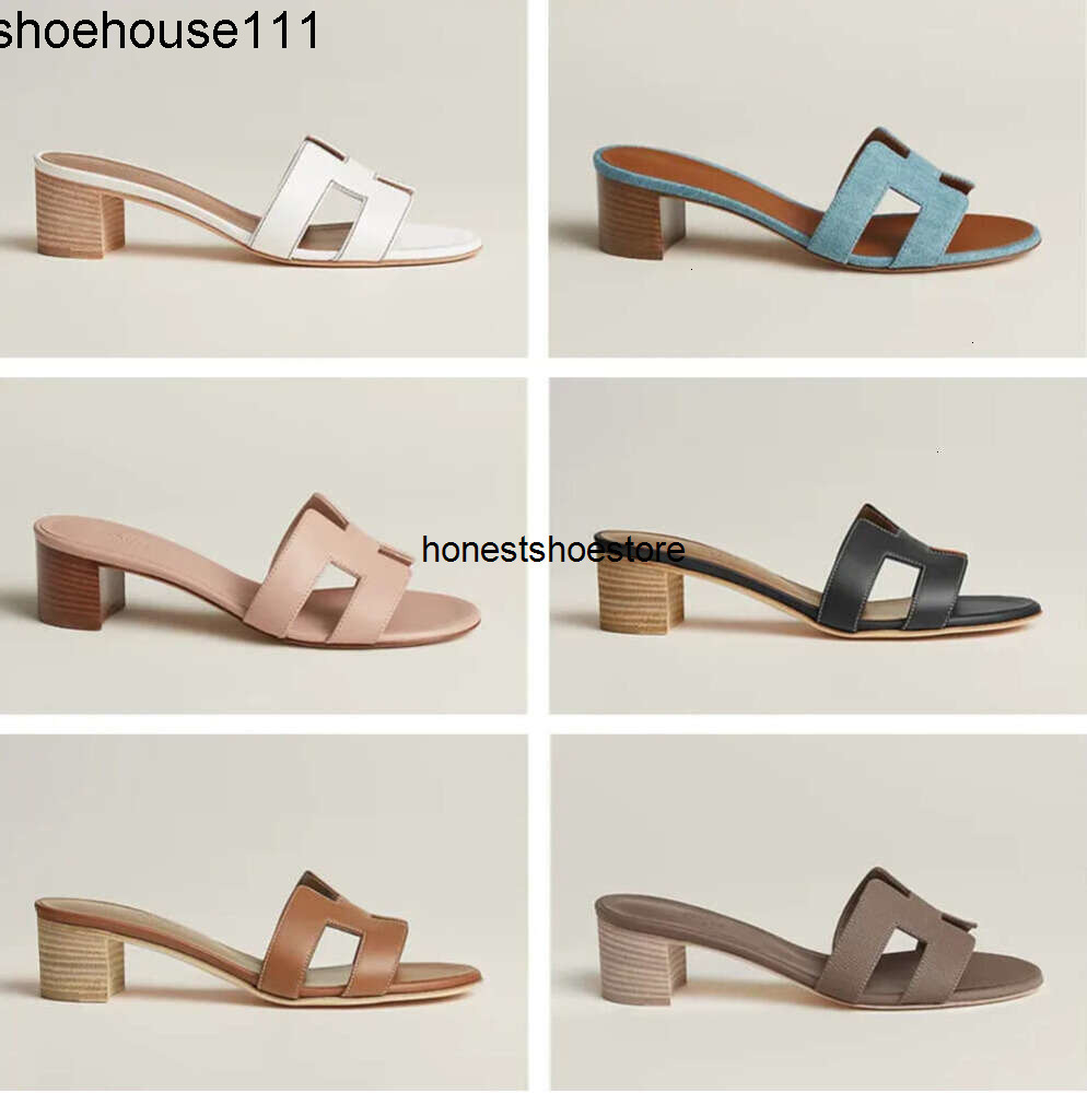 Sandals Sandals Slippers Sandals Brand high-heeled sandals thick-soled open-toed shoes outerwear straight line haul net red same style women slippers slide clogs