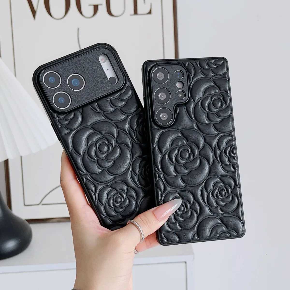 Luxury 3D Camellia Embossed PU Leather Phone Case For iPhone 17 Air 16 15 14 Plus 13 12 16 Pro Max | Shockproof CoverT260305
