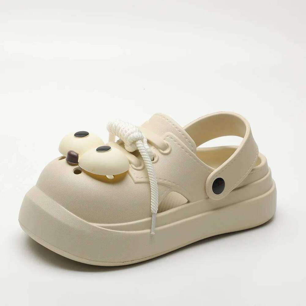 Cute DIY Big Eyes Fashion Clogs For Women Summer Platform Shoes Close Toe Female Home Street Slippers Girls Daily Walking Sandal