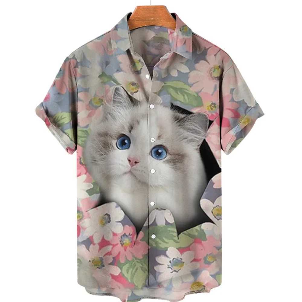 Unisex Anime Shirts Hawaiian Shirt Men Woemn Mens Clothing Cartoon Style 3d Print Shirts Summer Loose Short Sleeve Top a08 M260305