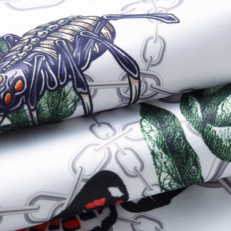 White Men Long-sleeves Printed Shirt Asian Size Loose Fit Shirts Fashion Casual Chemise Single-breasted Lapel Camisa M-7XL M260305