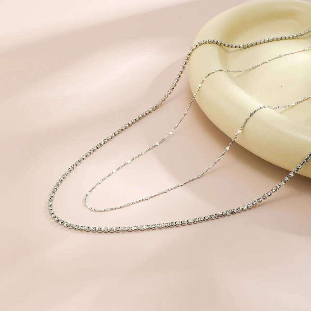 Simple Luxury Sparkling Rhinestone Waist 2025 Retro Multi Layer Gold Color Metal Body Chain Girls Fashion Jewelry S260304