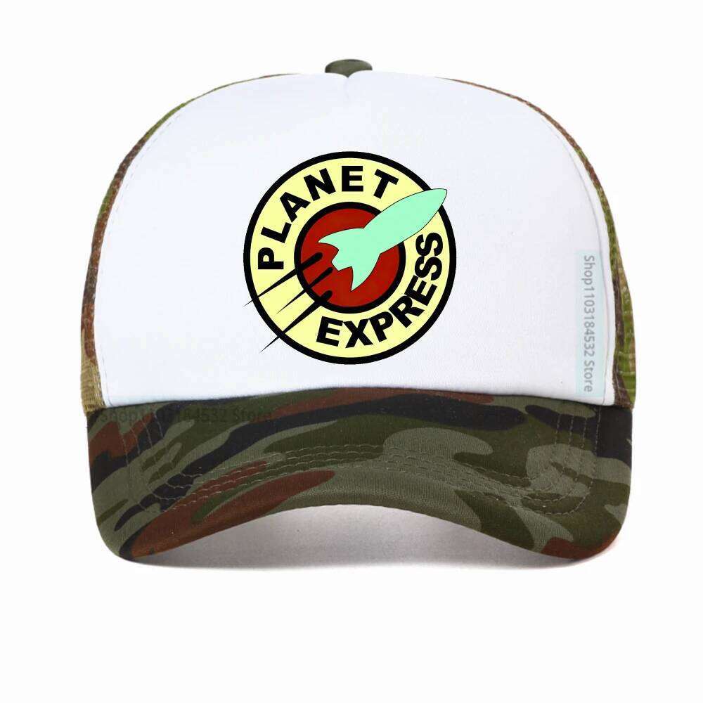 Planet Express Funny Logo Design baseball cap Futurama Graphic Printed caps Cotton Casual Fashion Streetwear Hip Hop hat Y260304