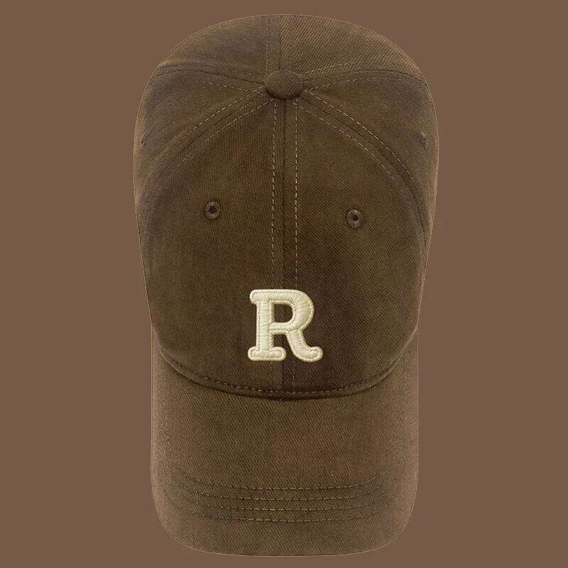New Unisex Korean Version Big Head Circumference Three-Dimensional R Letter Cotton Thorn 3Dimensional Embroidered Baseball Cap Y260304