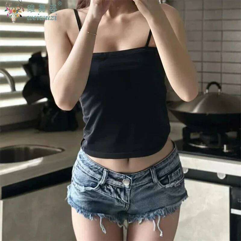 New Women's JEANS Spicy Girl Sexy Y2k Blue Low Rise Denim Beach Party Hot Pants Nightclub DJ Pole Dance DS Skinny Shorts XJ260305