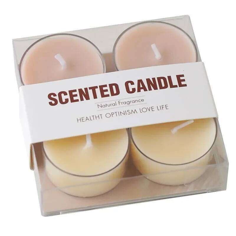 4 Pieces Handmade Scented Aromatherapy Soy Wax Candle for Home Decoration Birthday Party Wedding Photo Props W260304 W260305