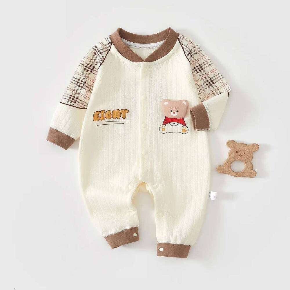 0-18 Months Baby Spring Autumn Fashion Jumpsuit Infant Girl Pure Cotton Comfortable Romper Kids Boy Cute One-piece Clothes Z260304