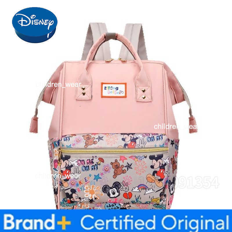 Disney Mickey New Diaper Bag Backpack Cartoon Fashion Storage Baby Bag Large Capacity Multifunctional Baby Diaper Bag Backpack H260305