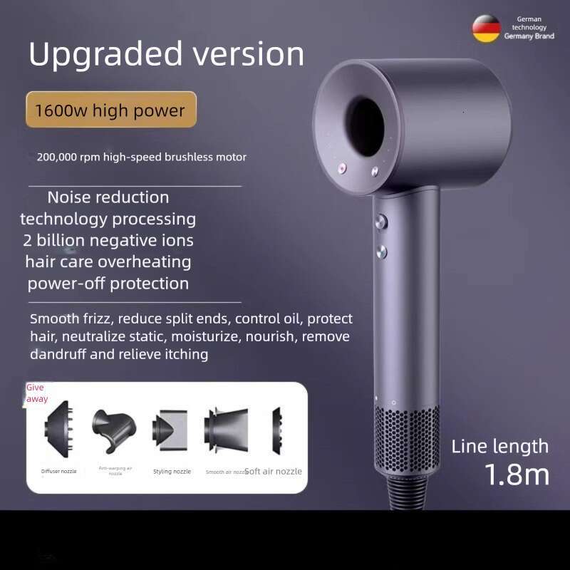 Famous Brand Leafless High Speed Huaqiangbei Negative Ion Care Strong Wind Dormitory Home Salon Cross Border Hair Dryer CKS
