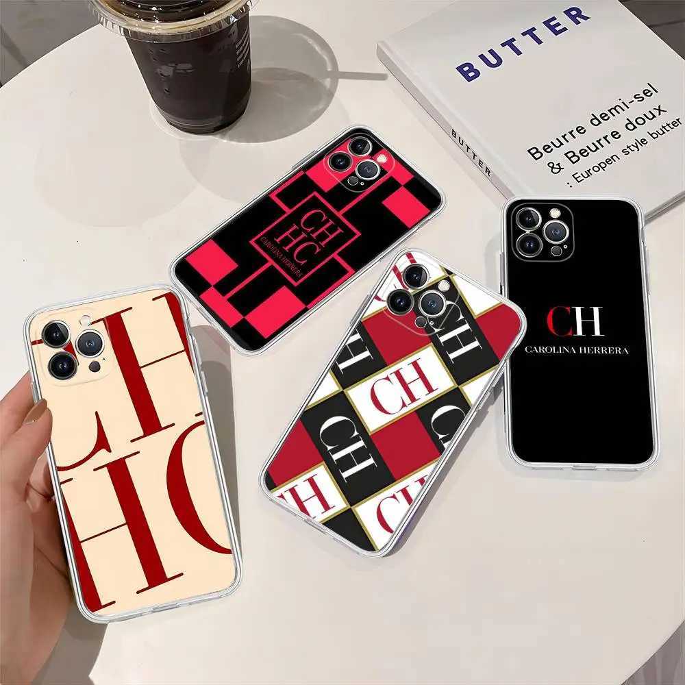 CH Monogram Clear Phone Case Fashion Shockproof Cover for iPhone 17 16 15 14 13 12 11 Pro Max PlusT260305