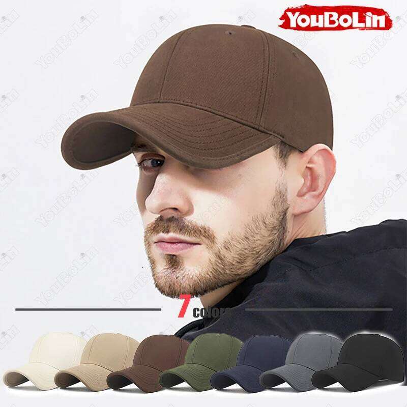 High Quality Simple Style Cotton Wide-Brim Stiff Top Baseball Outdoor Casual Sports Sunshade Duckbill Cap Y260304