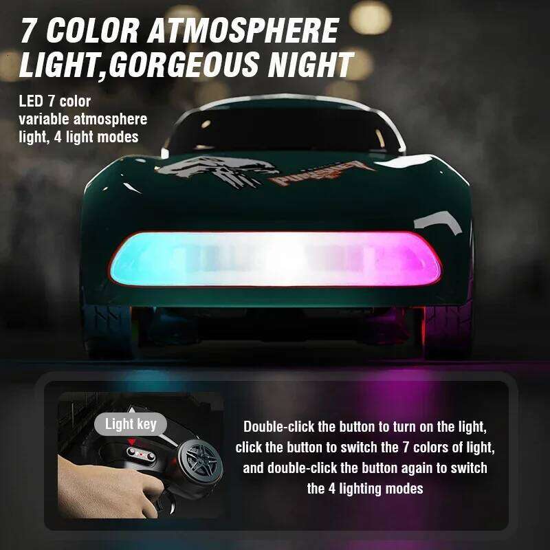 Mini Rc Drifting Car 4Wd Desktop High Speed Remote Control Racing Vehicle Light 1/64 Wireless Model Toys Children Xmas Gift Z260304