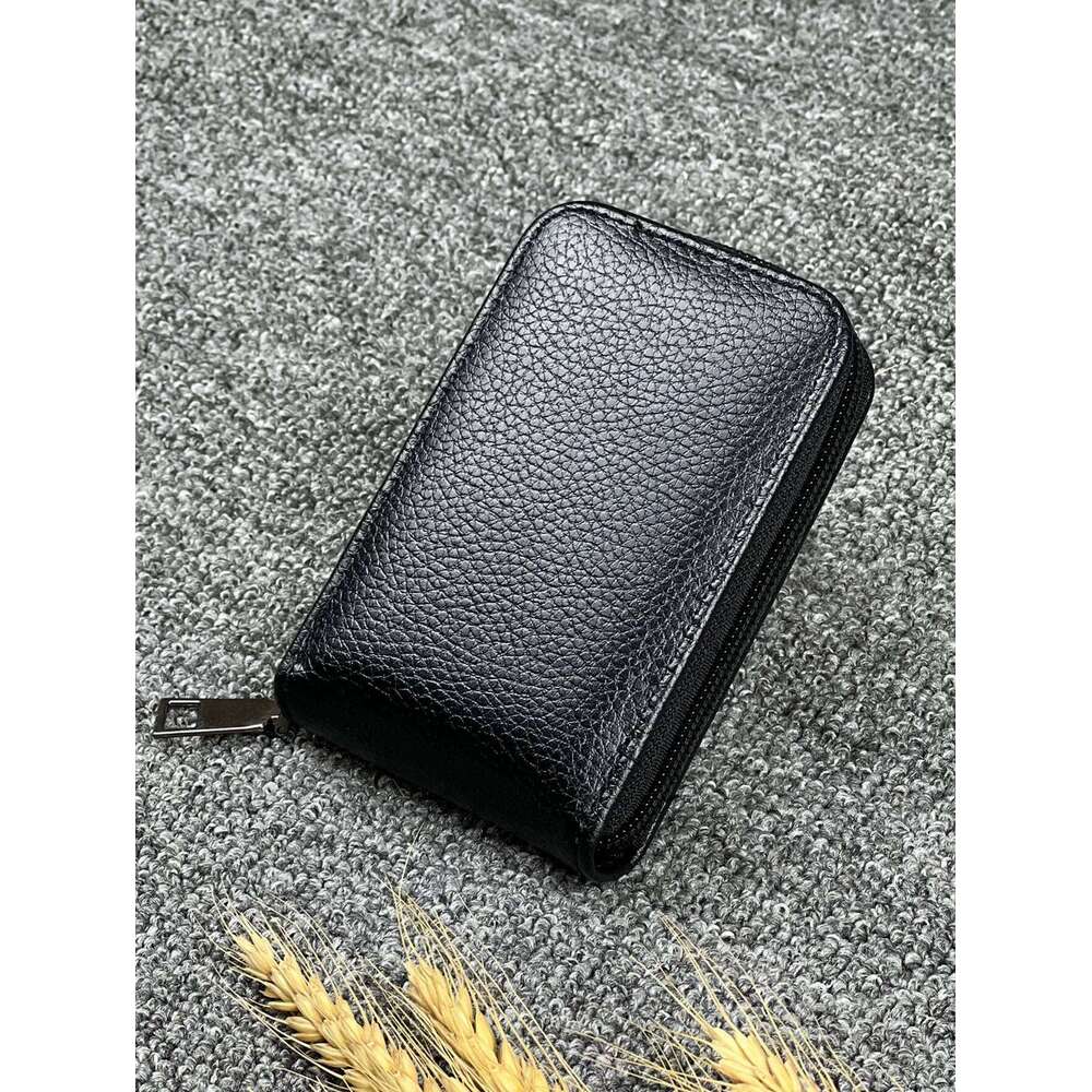 Men's Multi-Card Zipper Wallet Compact Holder with Multiple Slots for Cards and Cash - Stylish & Practical Card Case C260304