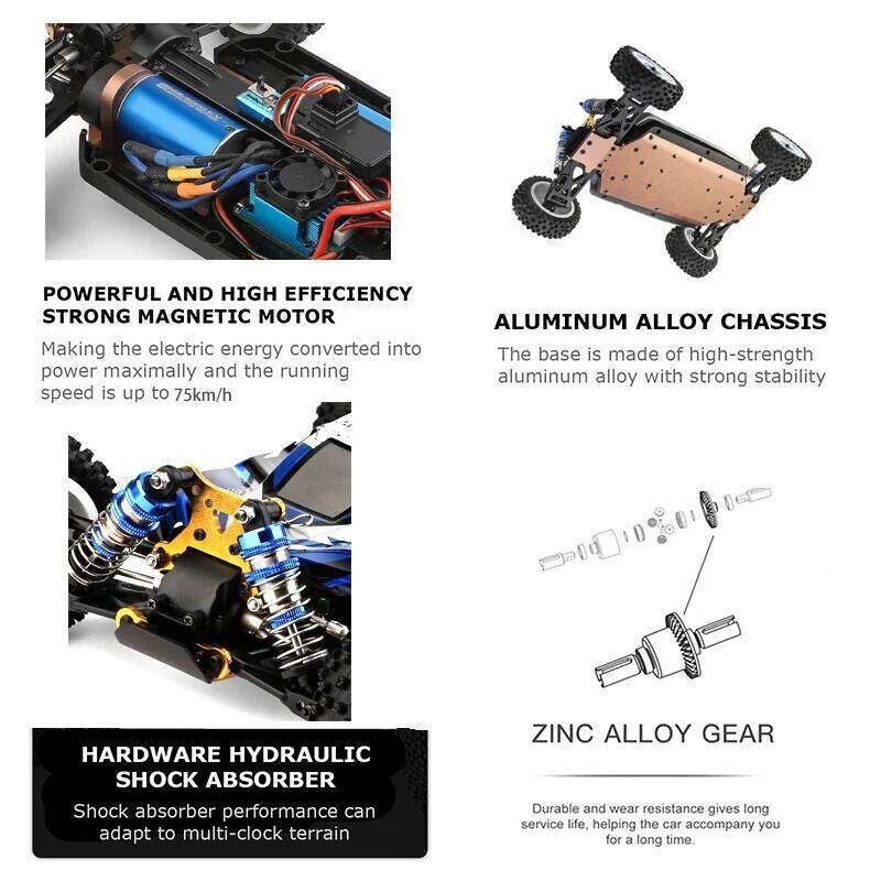 WLtoys 124017 1:12 75KM/H Racing RC Cars 4WD Brushless Motor High Speed Remote Control Off-road Drift Car Z260304
