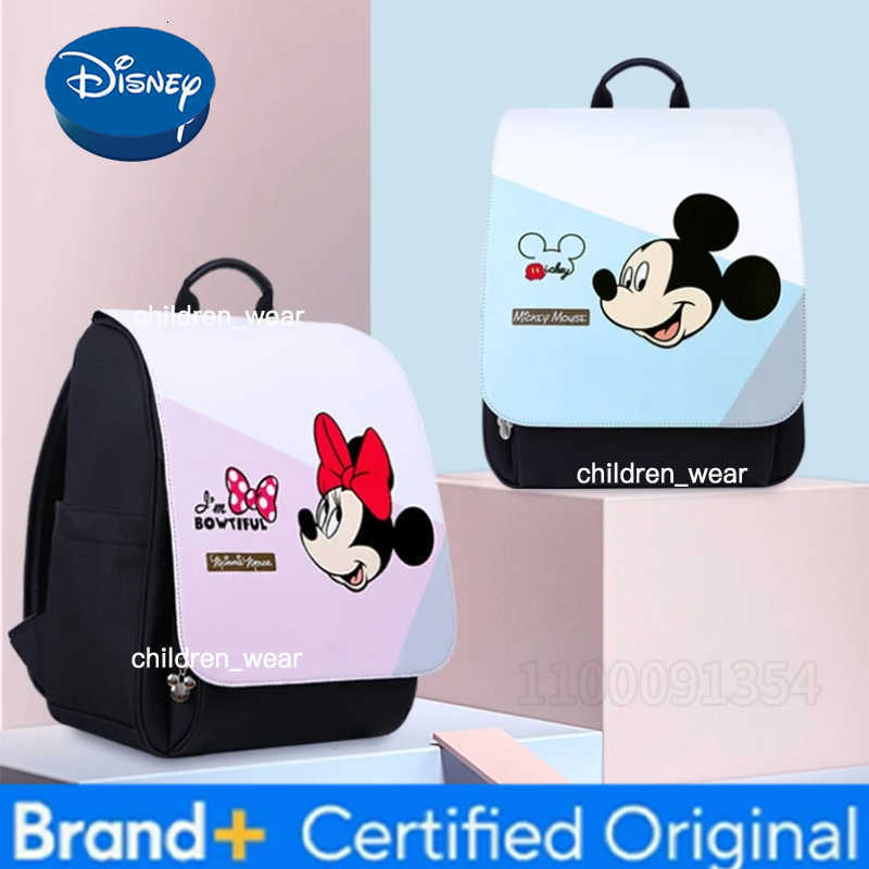Disney Original New Diaper Bag Backpack Cartoon Cute Baby Bag Luxury Brand Fashion Baby Diaper Bag Large Capacity High Quality H260305