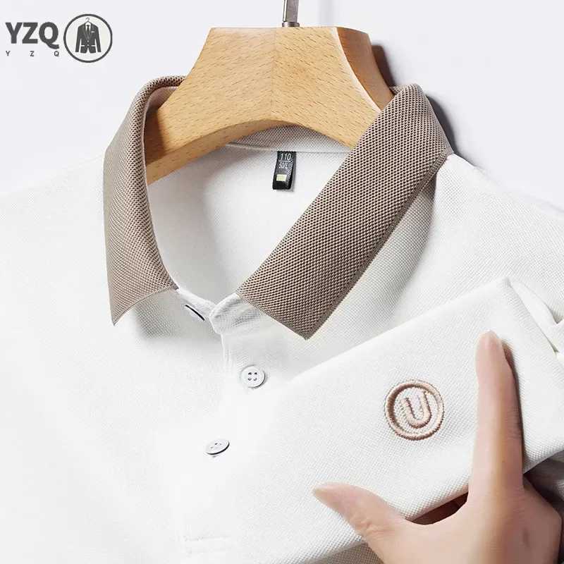 2024 Mens New Embroidered Cotton Business Leisure Short SLeeved Shirt Fashion Short SLeeved Comfortable and Breathable Top M260305