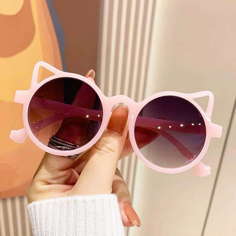 Kids Sunglass Retro Cat Ear Beach Summer Eyewear Z260305