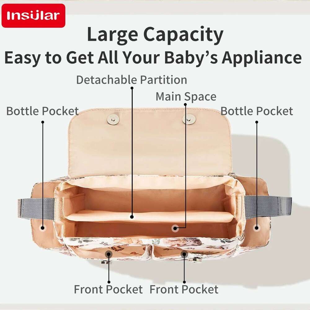 bag Cartoon Baby Organizer Nappy Diaper Bags Waterproof Buggy Pram Cart Basket Hook Stroller Accessories Z260304