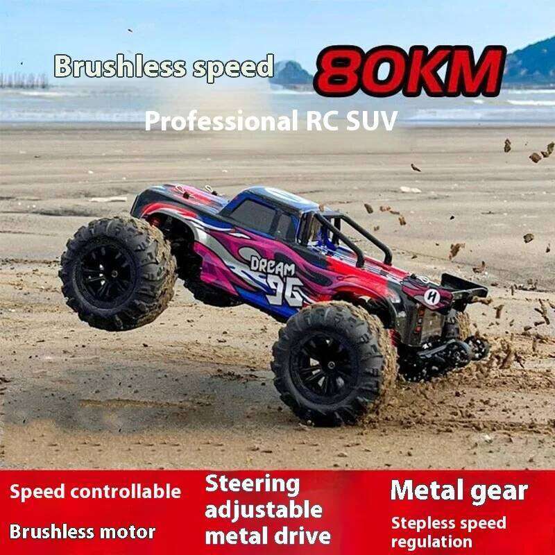 New Brushless Remote Control Four-Wheel Drive Electric Car High-Speed Drift Off-Road Climbing Big Wheel Racing Model Toy Z260304