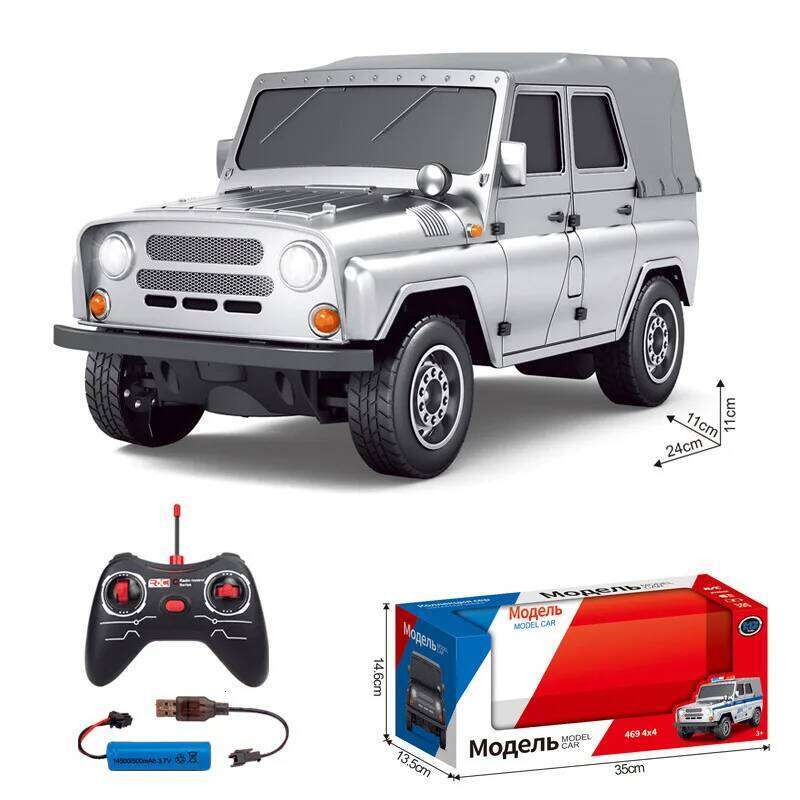 2024 New 1:12 Metal Silver Remote Control Lada Pickup Car Model Parent Child Communication Children'S Toy Wholesale Z260304
