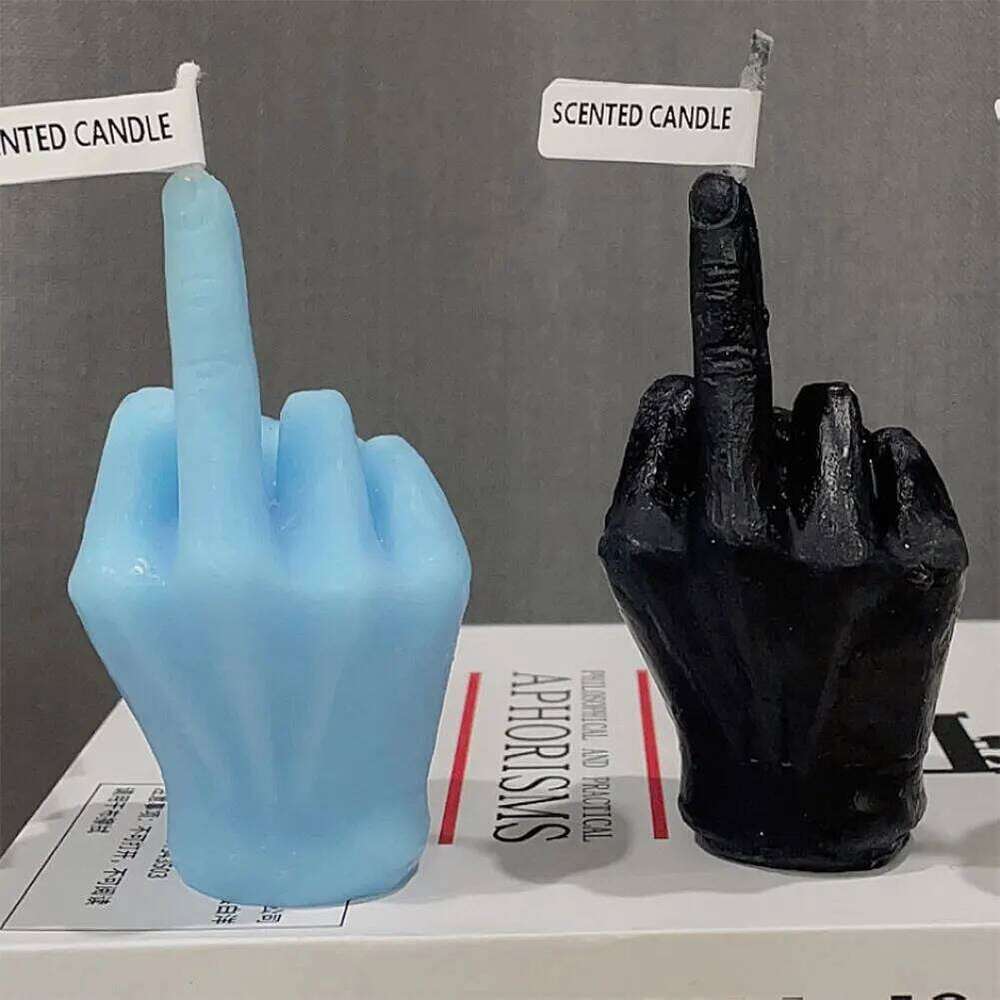 Middle Finger Creative Scented Candle Hand Gesture Candles for Aromatherapy Home Decoration Ornaments W260304 W260305