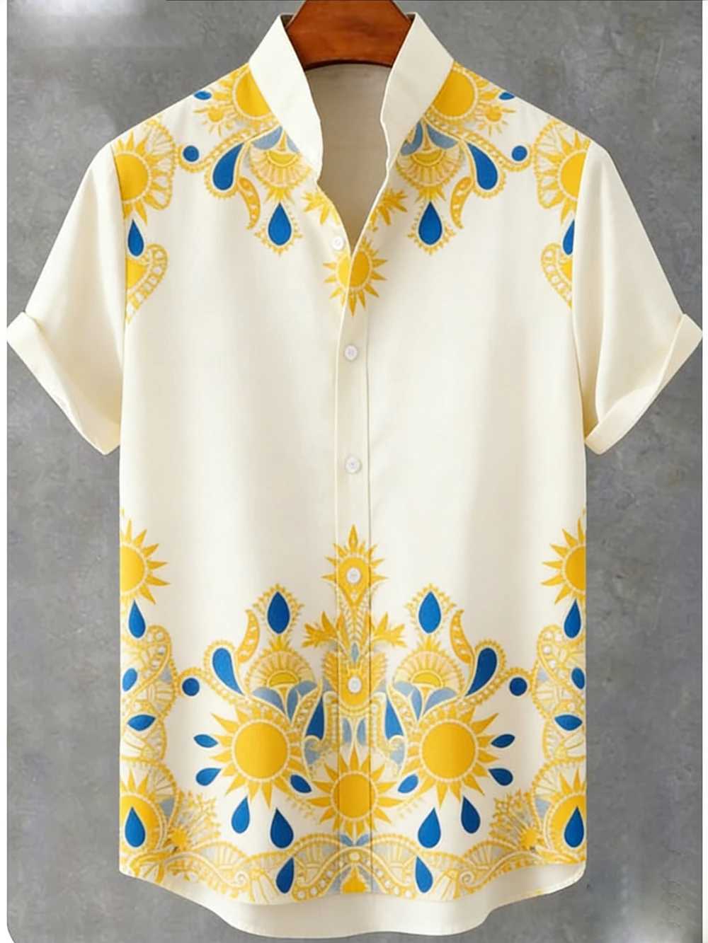 2026 Mens New Natural Tiger Phoenix Pattern 3D Printed Linen Casual Shirt Hawaiian Outdoor Activity Short-sleeved Clothing Men M260305