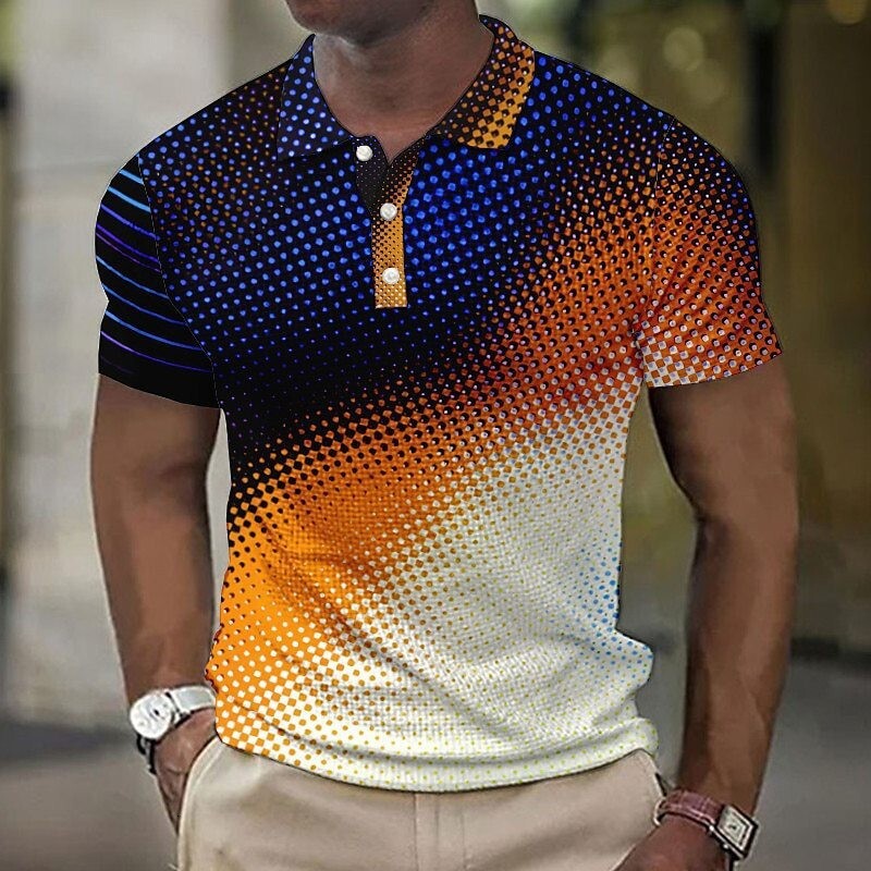 2026 New Designer Luxury Brand Summer Crossover Men's Fashion Breathable Multi Functional Leisure 3D Simple Printed Button Short Sleeve Collar Sh