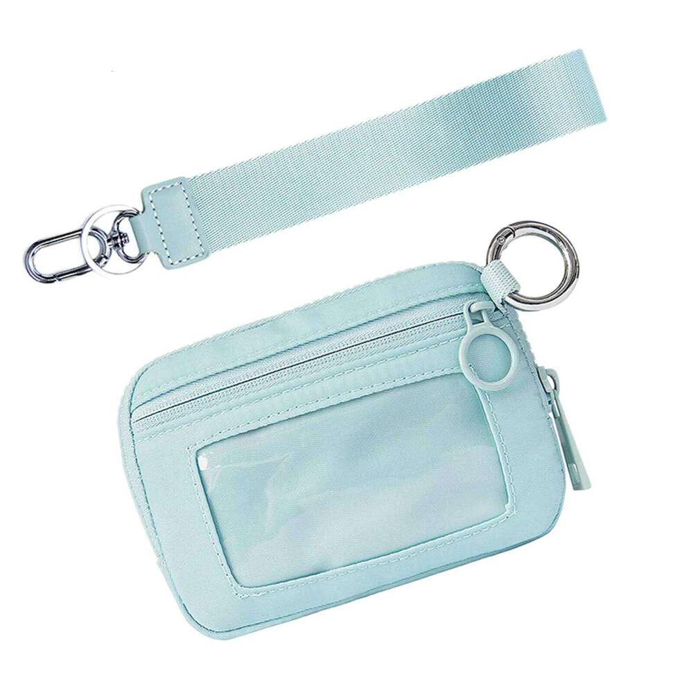Wristlet Wallets Women Zipper Coin Purse Lightweight Keychain Wallet for Travel Credit Card Holder Phone C260304