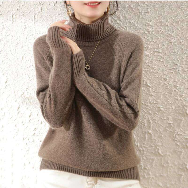Turtleneck Sweater For Women Fall Winter Casual Knitted Tops Candy Colors Korean Long Sleeve Bottomed Pullover New Sueter Female XJ260305