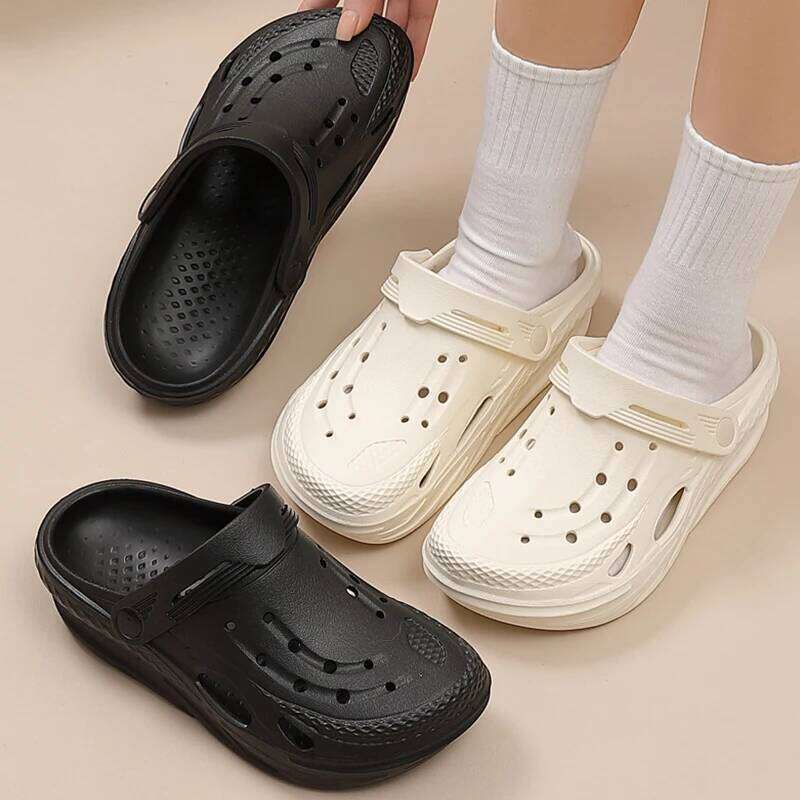 Kidmi Classic Summer Thick Sole Slippers EVA Sandals Outdoor Wear-resistant Leisure Women Waterproof Beach Shoes