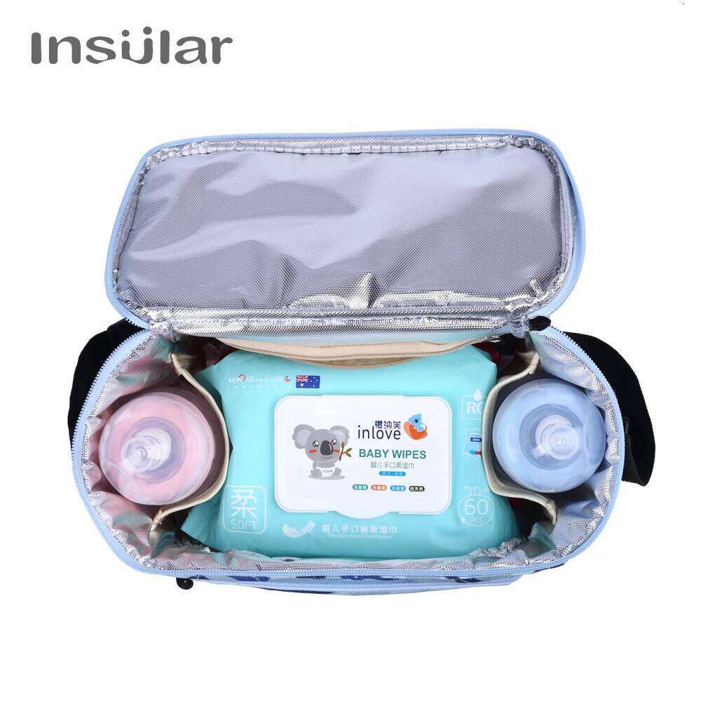 Insular Brand Portable 600D Polyester Mommy Travel Baby Diaper Thermal Stroller Hanging Organizer Nappy Bag Z260304