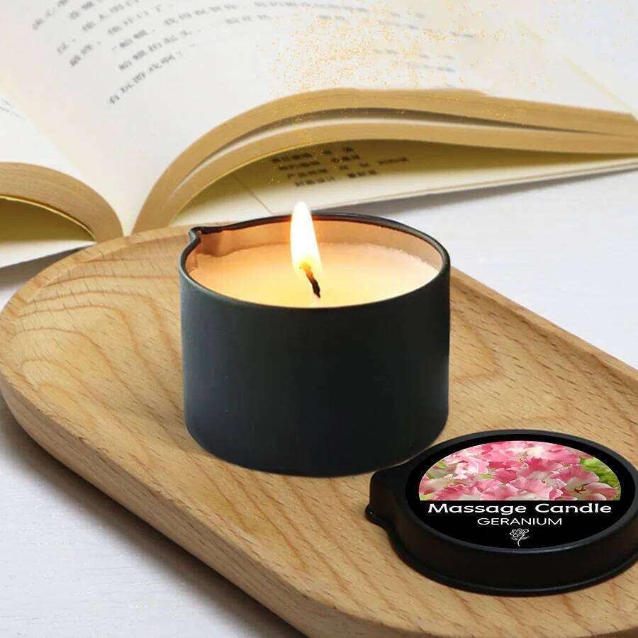 1PC Massage Candles, luxury aromatherapy candles, for stress relief and skin moisturizing, SM Product Scented Candle Body Oil W260304 W260305