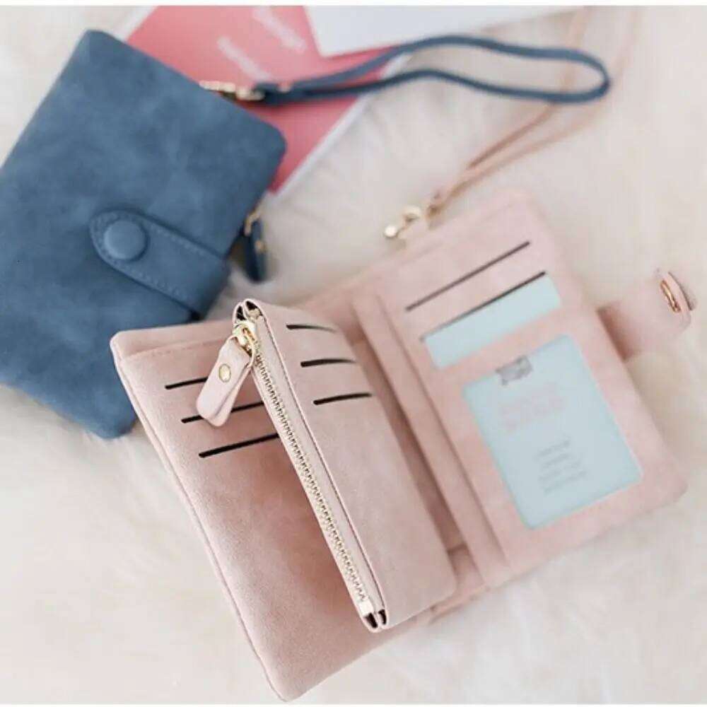 Ladies Pocket Purses Multi-slot Purse Tri-fold Soft Leather Short Wallet C260304