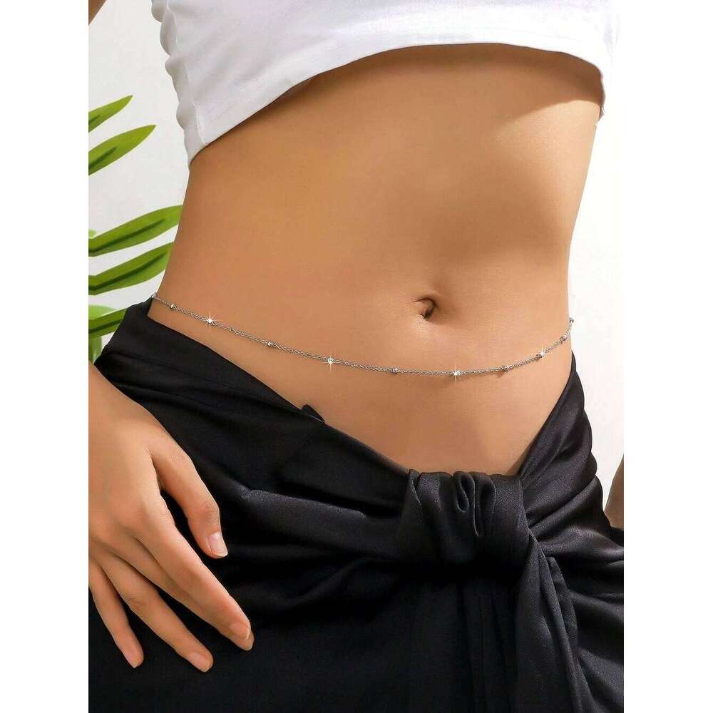 New Fashion Belly Simple Sexy Metal Waist Chain Women's Summer Beach Jewelry S260304