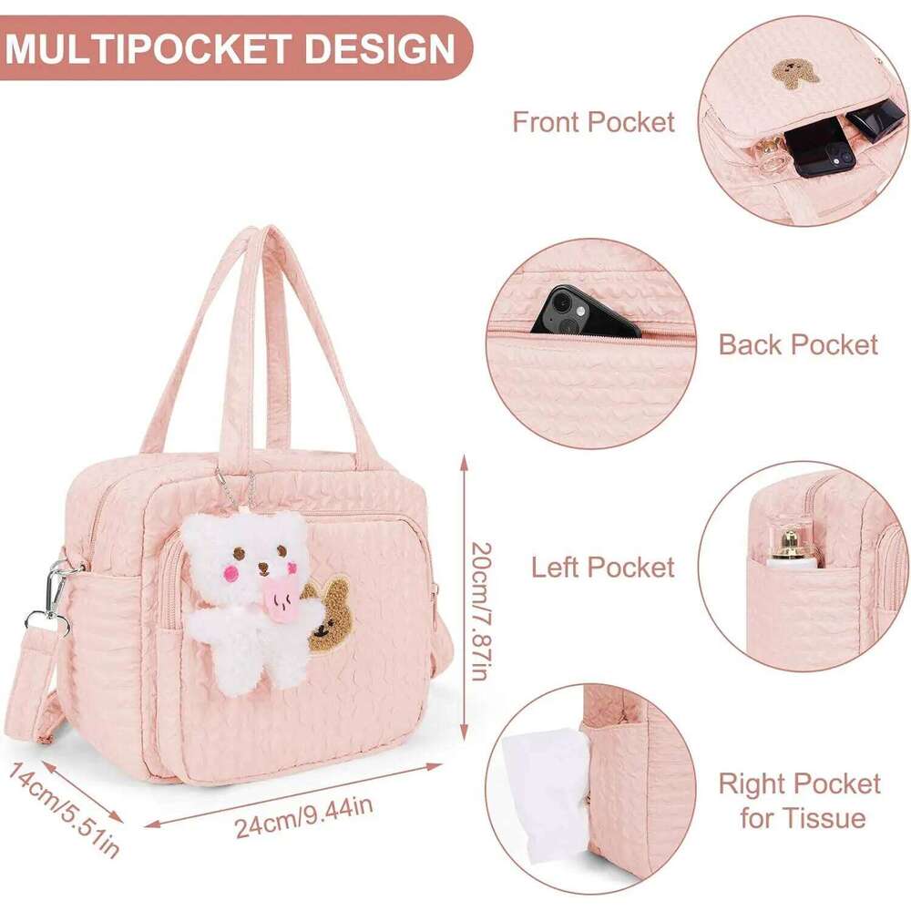 Tote, Mommy Cute Nappy Crossbody Travel Diaper Tote Multifunction Baby Storage Bag Z260304