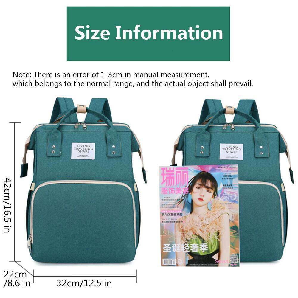 Lightweight Portable Folding Crib Bed Large-capacity Baby Backpack Female Mommy Outting Mummy Bag Z260304
