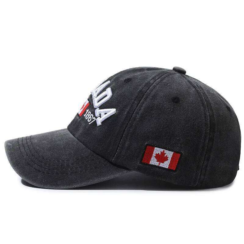 1 Unisex Outdoor Embroidered CANADA Baseball Cap - Adjustable, Sun-Protective Casual, Ideal for Spring & Autumn Travel Y260304