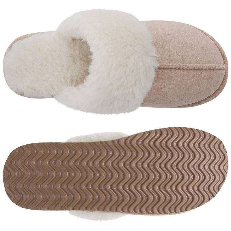 Kidmi Women's Soft Fluffy Fuzzy Ladies Winter House Slippers New Warm For Woman Comfortable Womens Shoes
