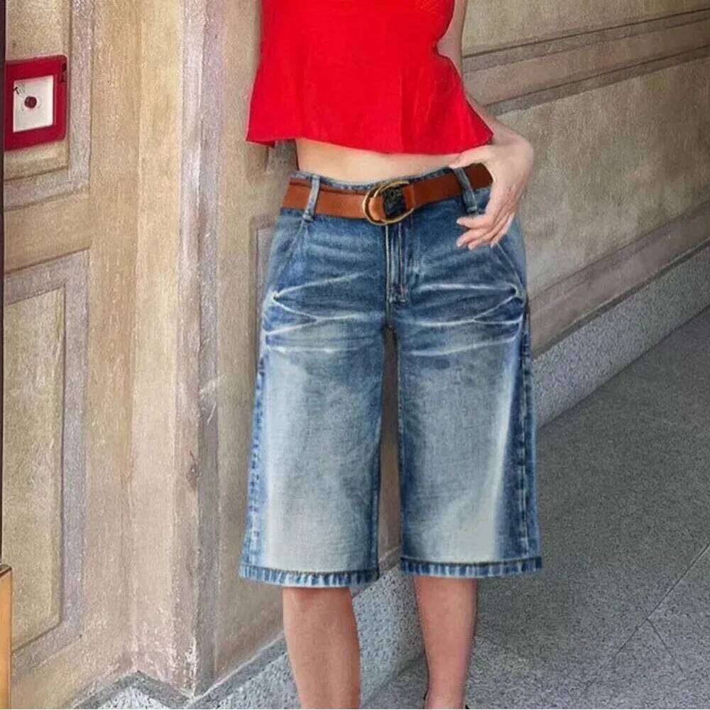 2026 Spring Summer New Women's Elastic Denim Shorts High Waist Five-Point Jeans Short Length Casual Wear XJ260305