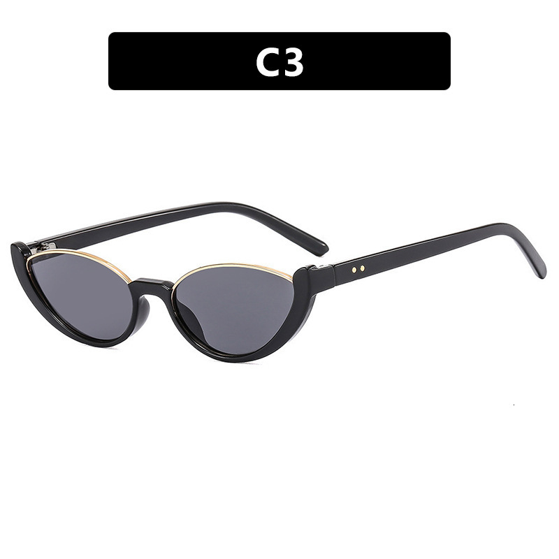 2026 New Retro Cat Eye Small Frame Sunglasses For Women, American And European Style Sunglasses Internet Celebrity Y2K Leopard Pattern Eyeframe
