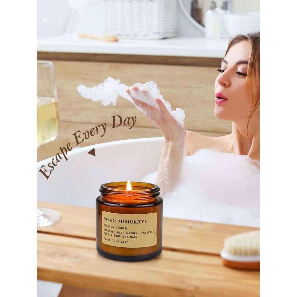 Small cup rose essential oil candles, smoke-free home aromatherapy candles for living rooms and bedrooms W260304 W260305