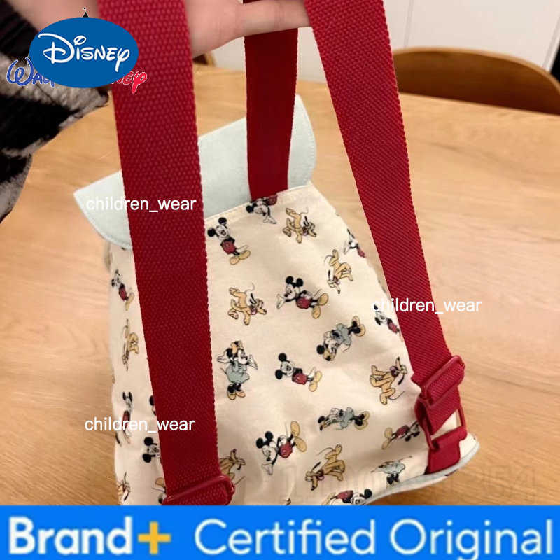 Disney Mickey New Backpack Luxury Brand Fashion Womens Backpack Canvas Large Capacity High Quality Drawstring Cartoon Book Bag H260305
