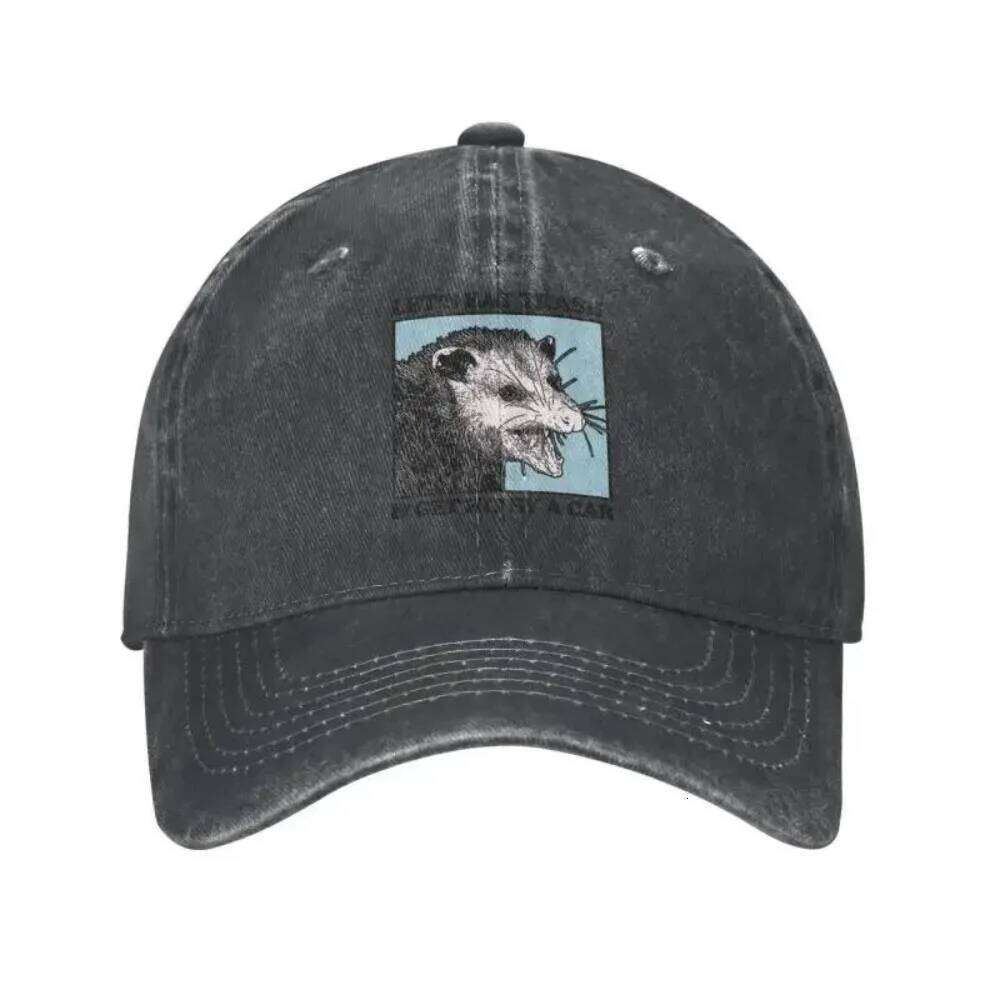 Let's Eat Trash Get Hit By A Car Baseball Cap Hip Hop Women Men's Adjustable Possum Lovers Dad Japanese Style Hat Fashion Y260304