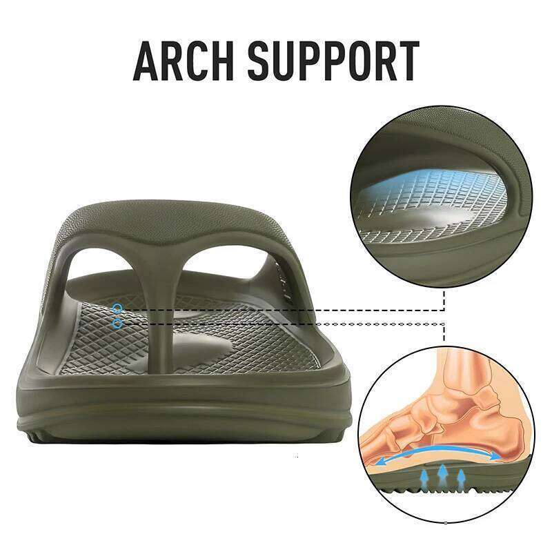 Kidmi Quick Dry Beach Slides With Arch Support Orthopedic Flip Flop Sandals EVA Slip On Bath Comfortable Home Slippers