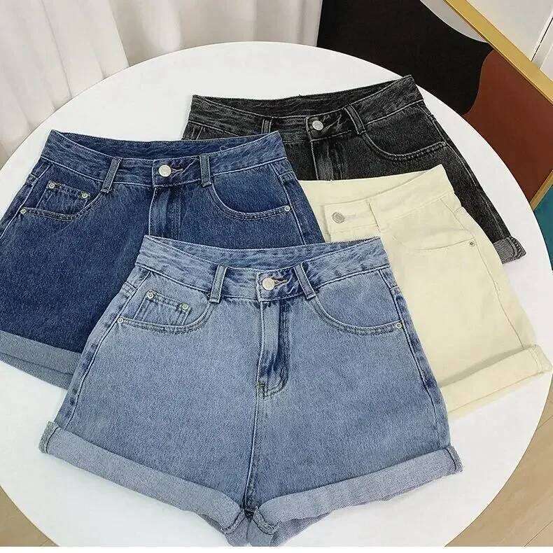 Ins Shorts Women Denim Vintage Summer Basic Simple All-match Hot Sale High Waist Leisure Ulzzang Ladies Streetwear Chic Classic XJ260305