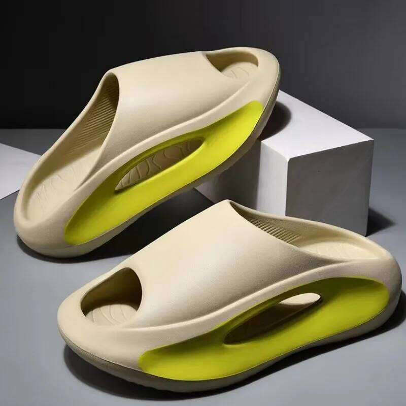 Kidmi Fashion Men Thick Sole Arch Support Slides Summer Outdoor Beach Men's Sneaker Casual Home Soft Slippers