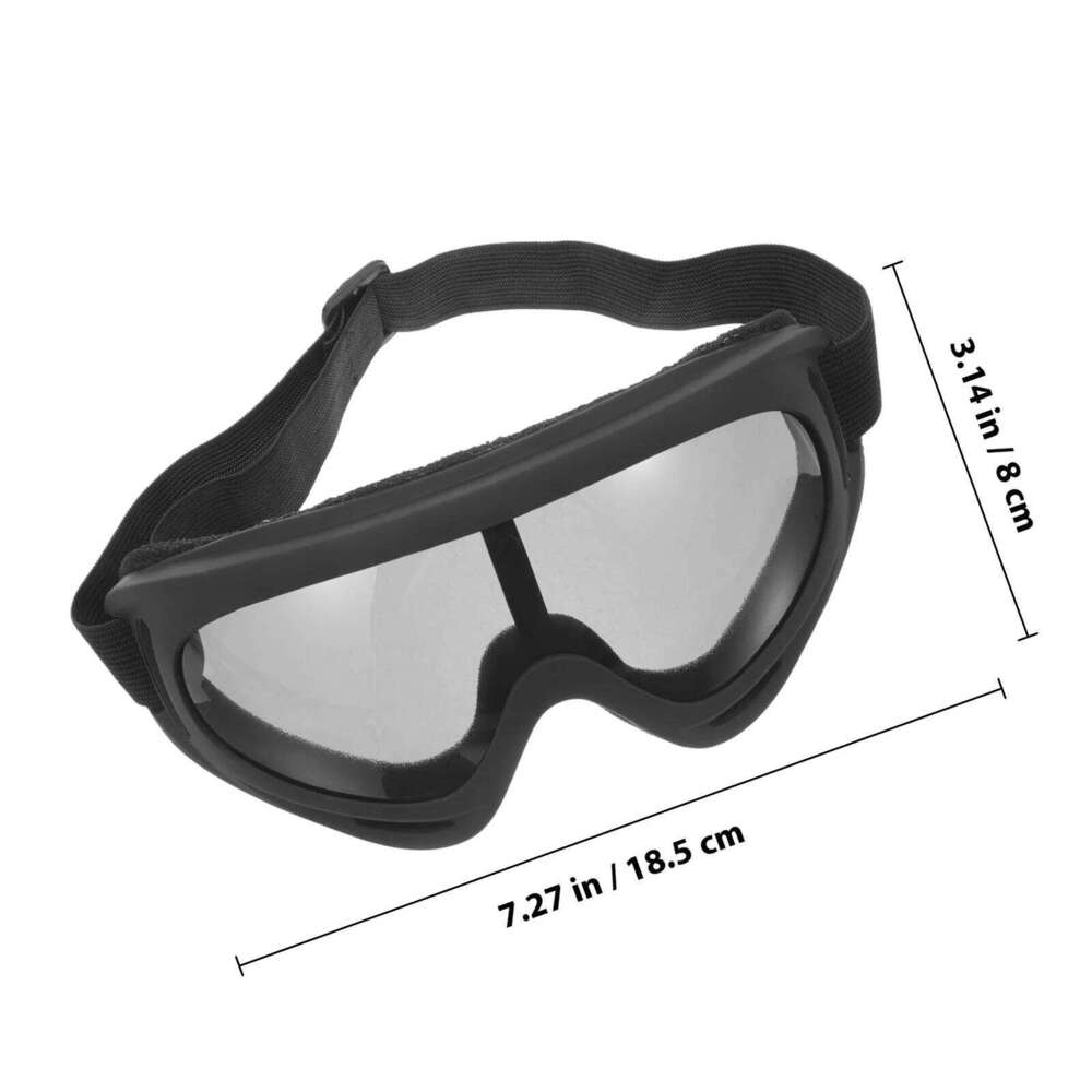 1Pair Windproof Cycling Riding Protective Goggles Outdoor Sports Skiing Clear Lens Motorcycle Accessories S260304