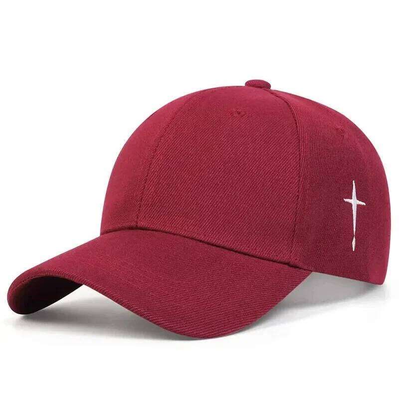 Unisex Simple Cross Water Drop Embroidery Baseball Caps Spring and Autumn Outdoor Adjustable Casual Sunscreen Hat Y260304