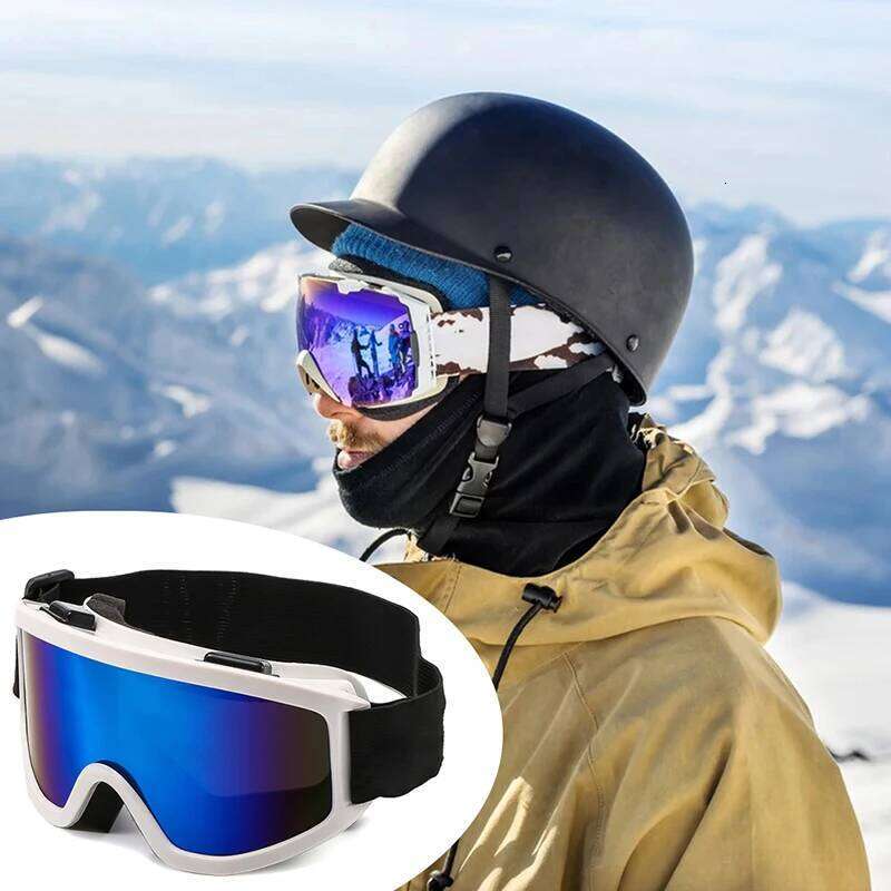 Large Frame Ski with Colorful Lens Anti-Collision Anti-Glare Motorcycle Outdoor Sport Snow Snowboard Skiing Goggle S260304