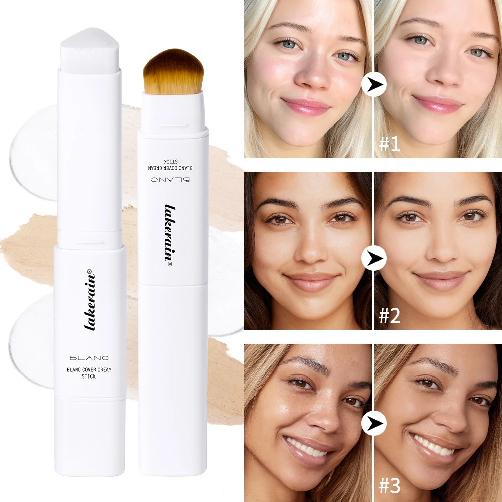 2-in-1 Color-Changing Foundation Stick Liquid Lightweight Moisturizing Brightening Foundation Color Changing For All Skin Types 260305